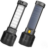Zaklamp op zonne-energie/oplaadbaar, 2-pack, 2000L LED-zaklampen met hoge lumen, superheldere kleine LED-zaklamp - waterdicht, instelbare helderheid, langdurig gebruik voor kamperen, buiten, noodgevallen