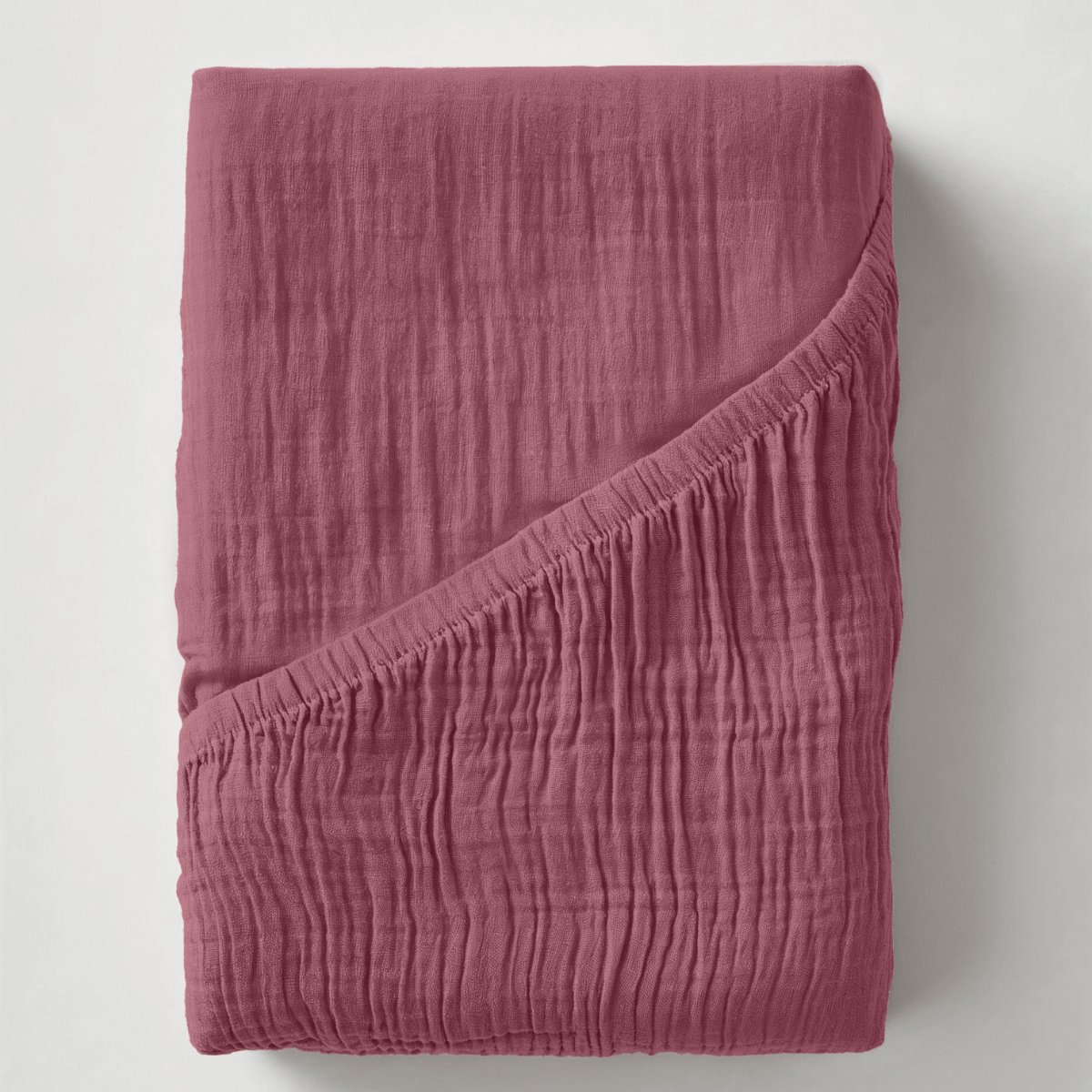 Zelesta Mousseline Hoeslaken - 180x200 cm - Rouge - BSCI & OEKO-TEX