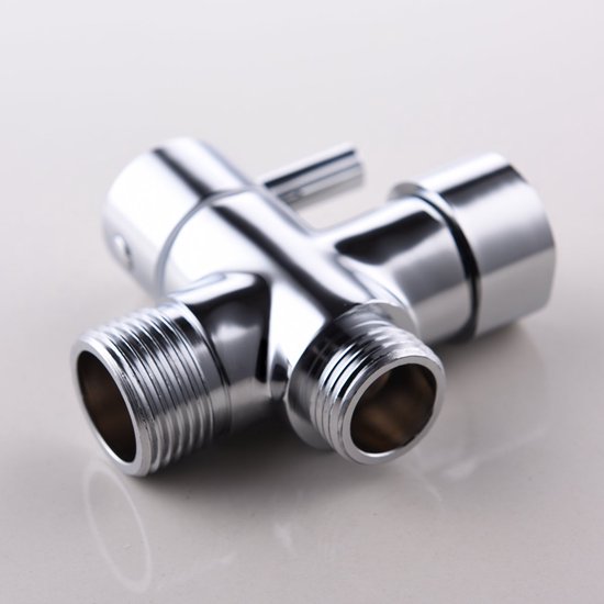 UIEXAY 3/8 T Stück Wasseranschluss, 3 Wege Ventil T-Stück Aus Messing – Wc-Anschlussventil 3/8 Gerade & 1/2 Seitlich, Robuster T-Adapter Für Wc-Tank, Waschmaschine, Brausearmatur, Bad & Küche