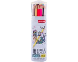 Bruynzeel Kleurpotloden blik metallic & neon | 18 kleuren
