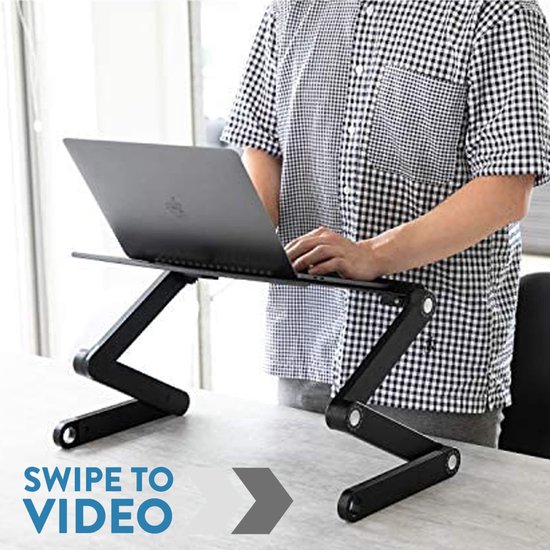 CHARMDI Laptop-bedtafel, draagbare laptop-bedladetafel, schoottafeltje