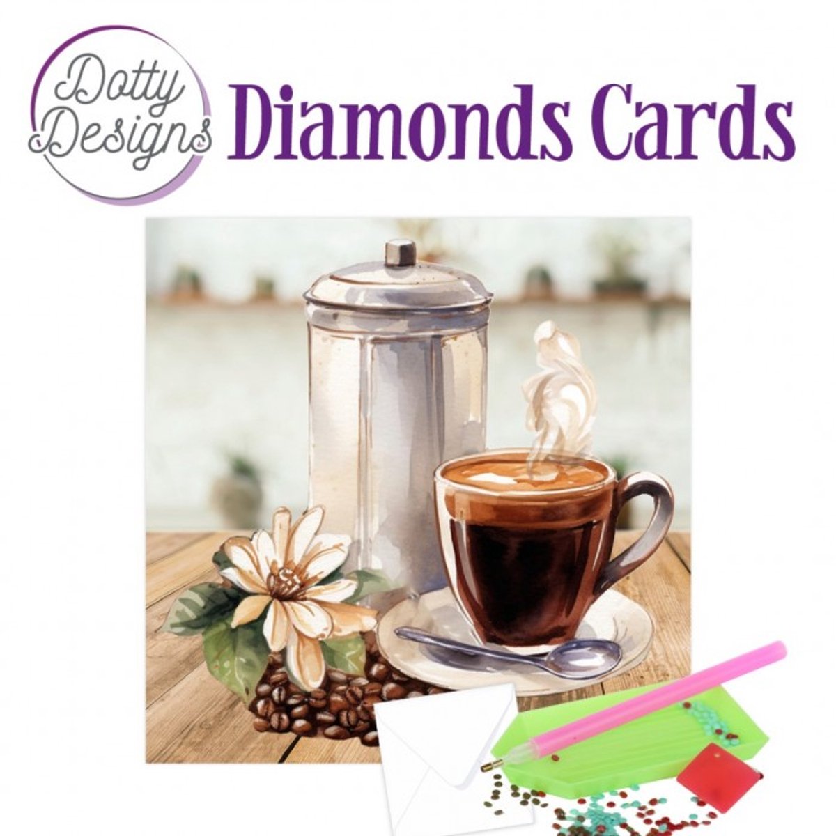 Diamond Painting Dotty Design Diamonds Cards | Coffee Moments 1
