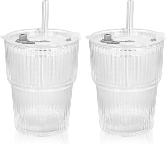 Whole Housewares® | Glazen | Set 6 Drinkglazen | 330 ml Reliëfontwerp