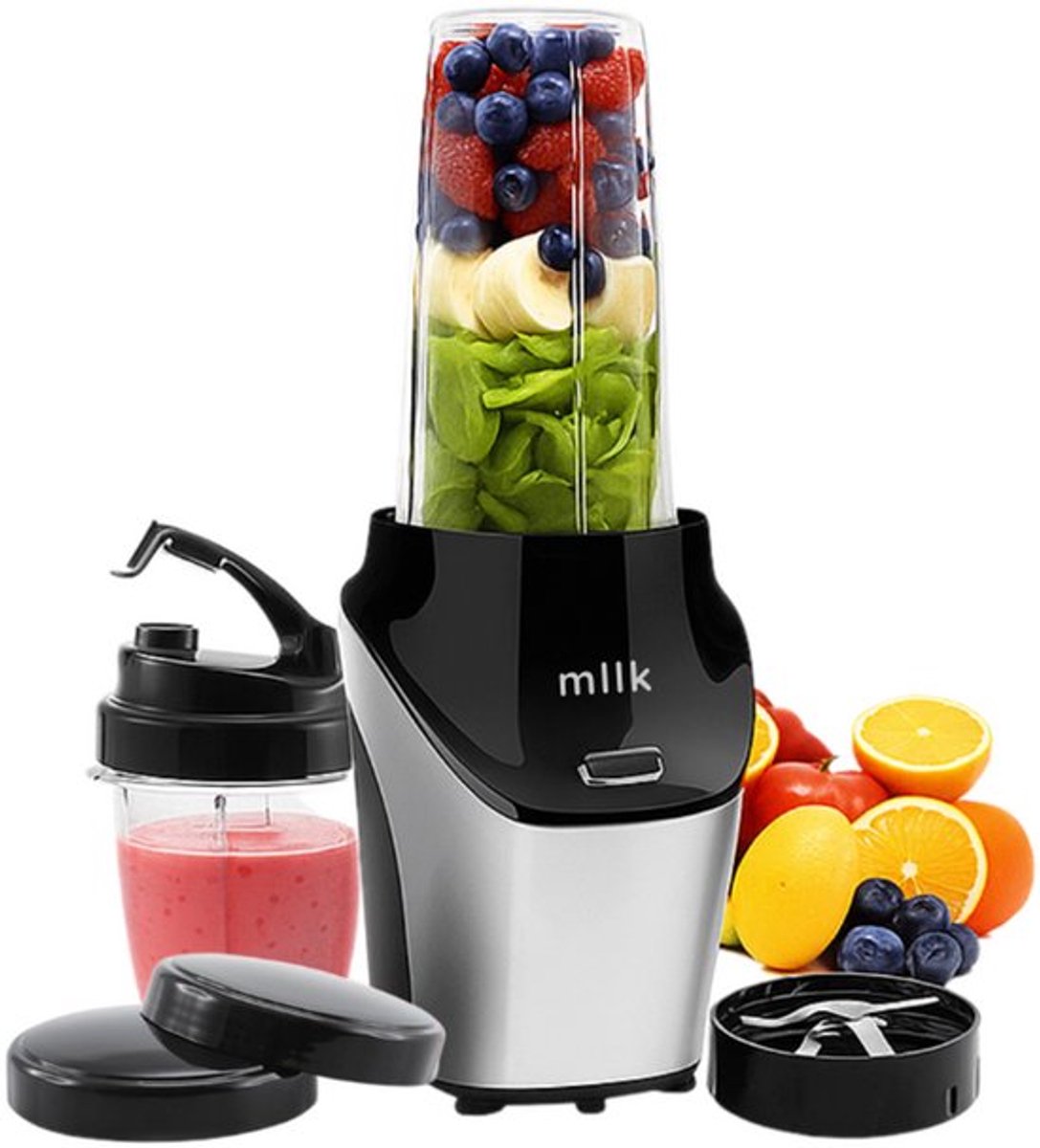MLLK Blender To Go - 1000 Watt - 1 Liter - Drinkbeker 450ml - BPA