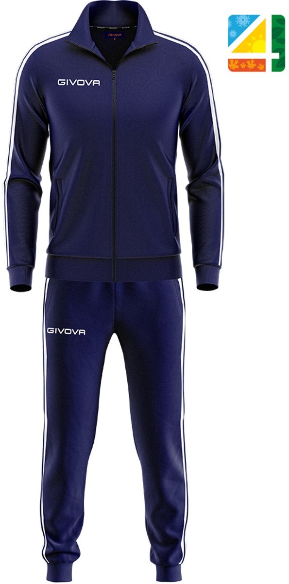 Givova Academy Cotton Terry Trainingspak Blauw 10-12 Years Jongens