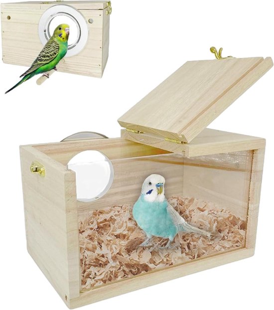 Broedblok voor de pyrrhura - Vogelhuisje - Nestkastje - Vogel Huis - Links t.o.v