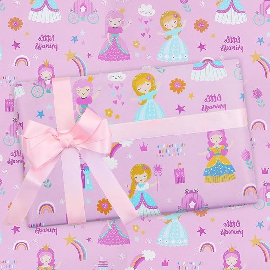Central 23 - Blauw cadeaupapier met baby-olifant-motief, 6 vellen voor
