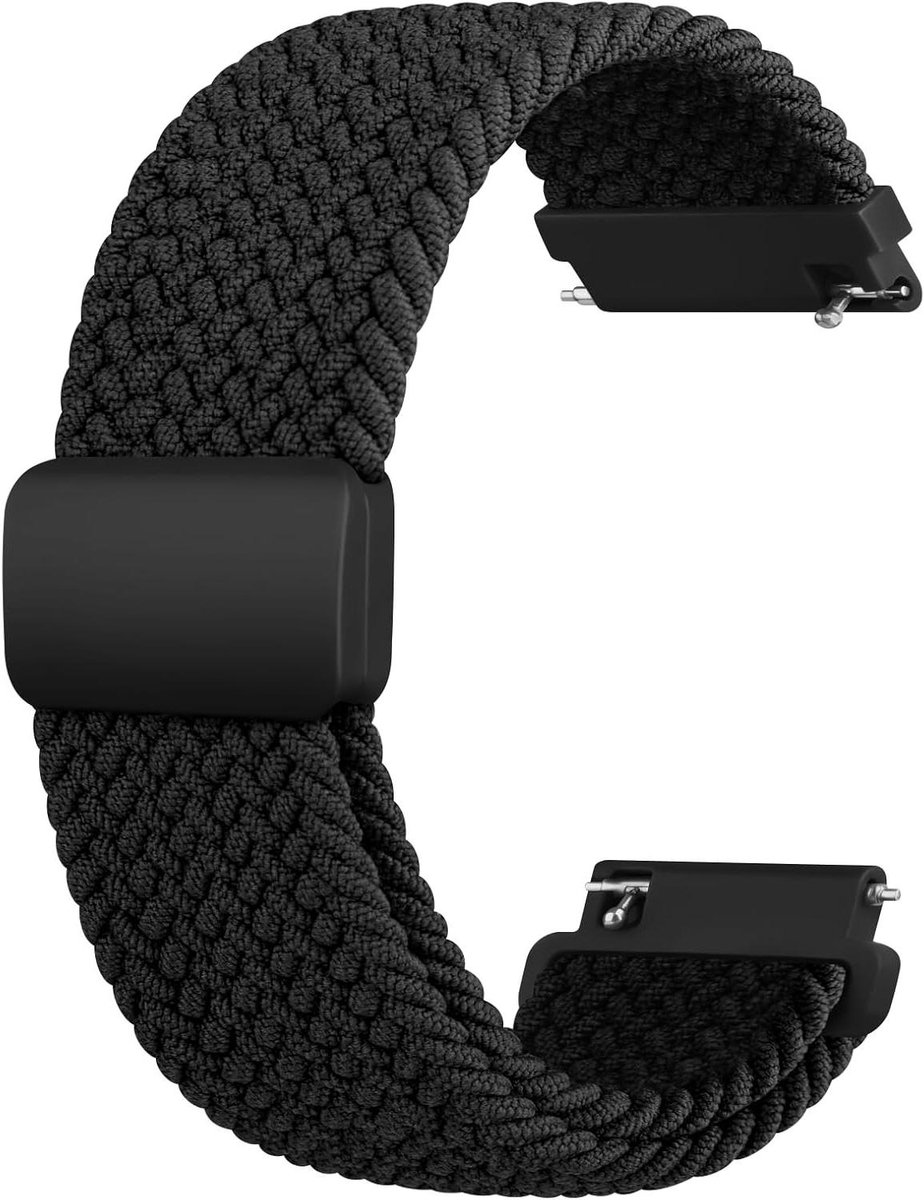 Allecto plus - Geweven nylon horlogeband 22 mm met magnetische instelgesp - Sporthorlogebandjes voor heren en dames - Duurzaam en trendy design