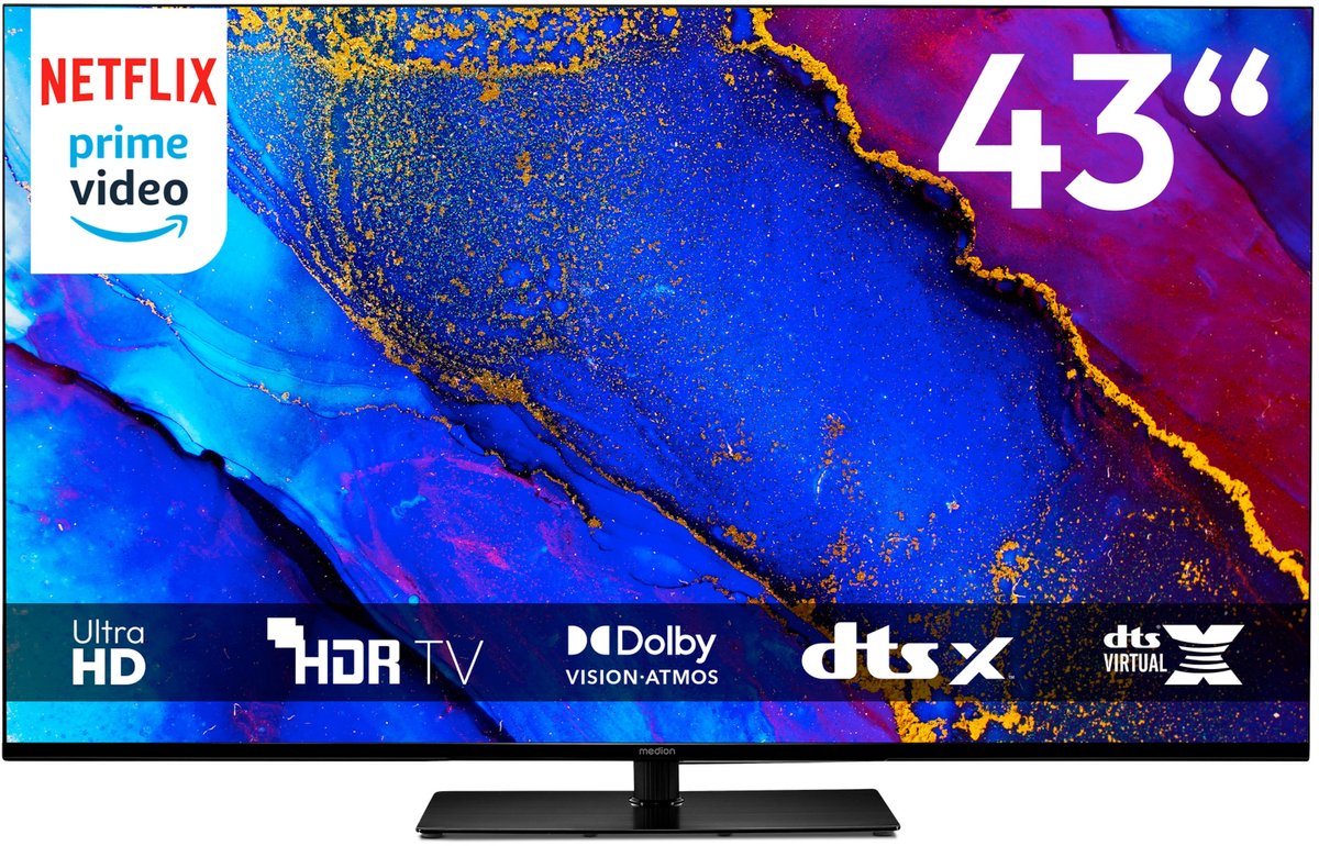 MEDION 108 cm (43") TV (Google TV, 4K, Dolby Vision HDR, - MEDION - €289,95
