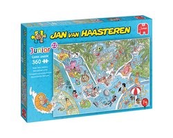 foto van Jan van Haasteren Junior 22 - Waterglijbaan gekte - 360 stukjes puzzel - Legpuzzel voor kinderen - Vanaf 7 jaar