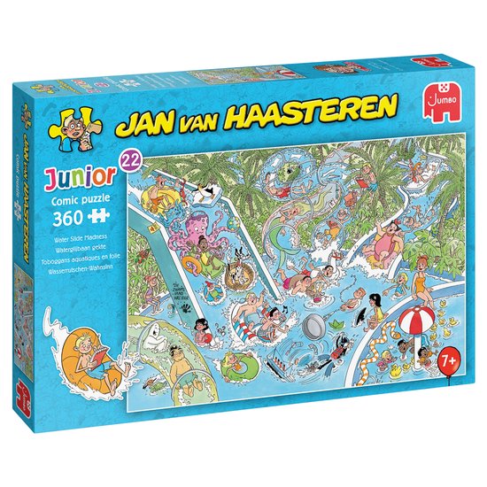 Jan van Haasteren Junior 22 - Waterglijbaan gekte - 360 stukjes puzzel - Legpuzzel voor kinderen - Vanaf 7 jaar