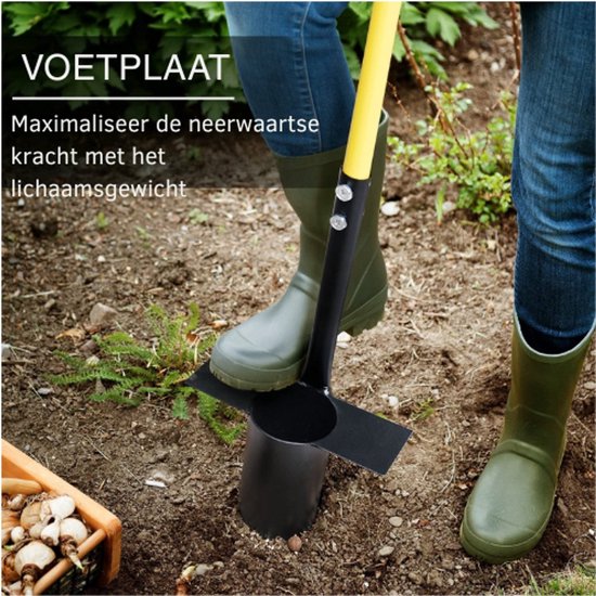 Thuys – Bulb Planter Tool – Lange Steel Bulb Planter Set – Met Kleine Bollenplanter – Zaagtand Boltransplantator – Voor Snel Graven — afbeelding 4