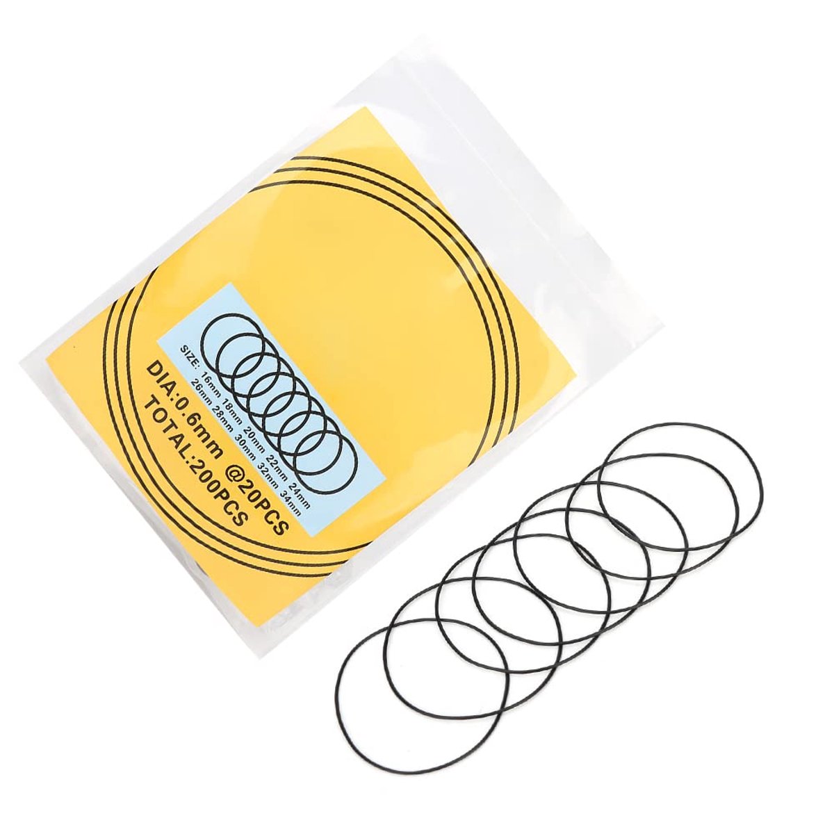 Jeanoko O Ring Watch Gasket, Watch O Ring Waterproof Repairing Tool for Watch Repair Shop for Watchmaker (0.6mm Waterproof Ring)
