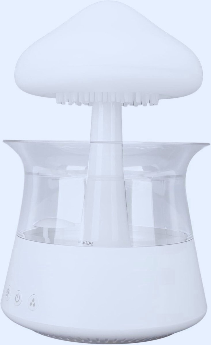 Thuys – 300ml Paddestoel Regen Diffuser – Draagbare Mini USB Luchtbevochtiger – Met Regenwolk Effect En 7 Kleuren – Wit