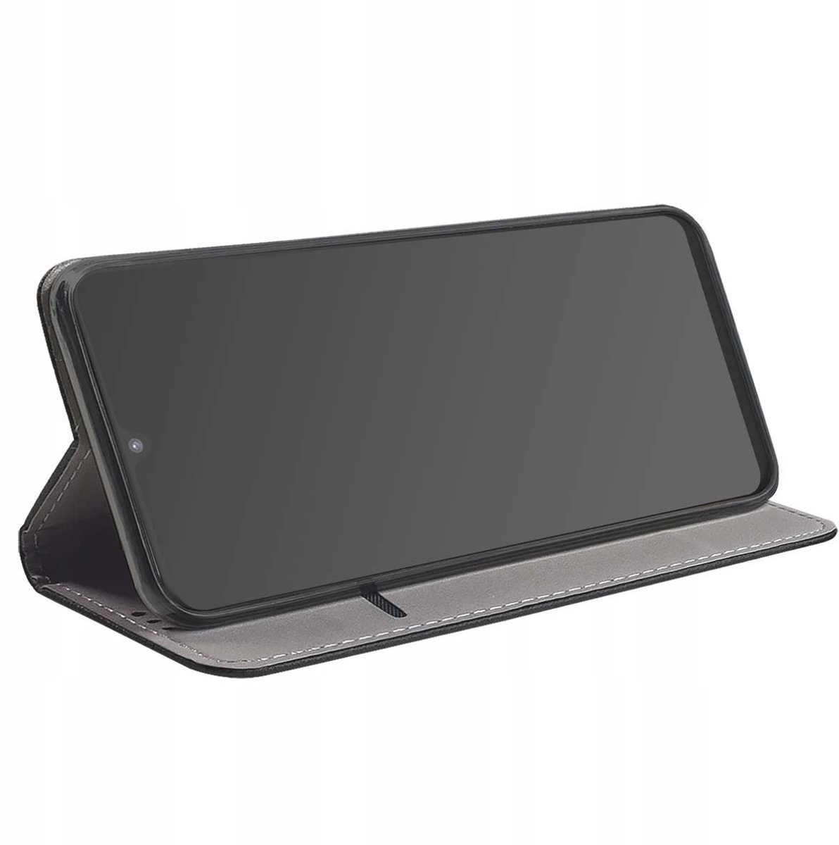 Jaym, Folio hoesje Geschikt voor Samsung Galaxy A33 5G magnetische functie standaard, Zwart