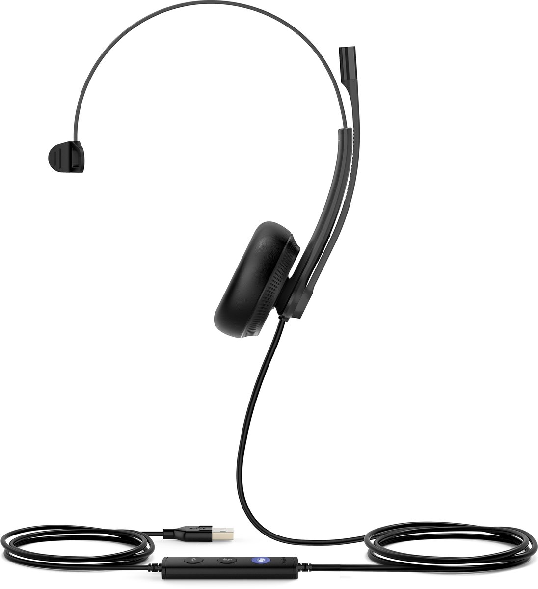 Headphones with Microphone Yealink YEA_UH34-MONO-T Black