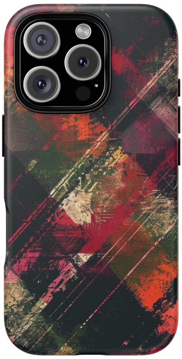 Abstract Grunge Patroon – Telefoonhoesje Geschikt voor iPhone 16 Pro