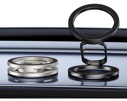 GadgetKing Universele Telefoonhouder – MagSafe Compatibel – 360° Draaibare & Opvouwbare Ringhouder – Smartphone Standaard & Vingergrip – Zwart