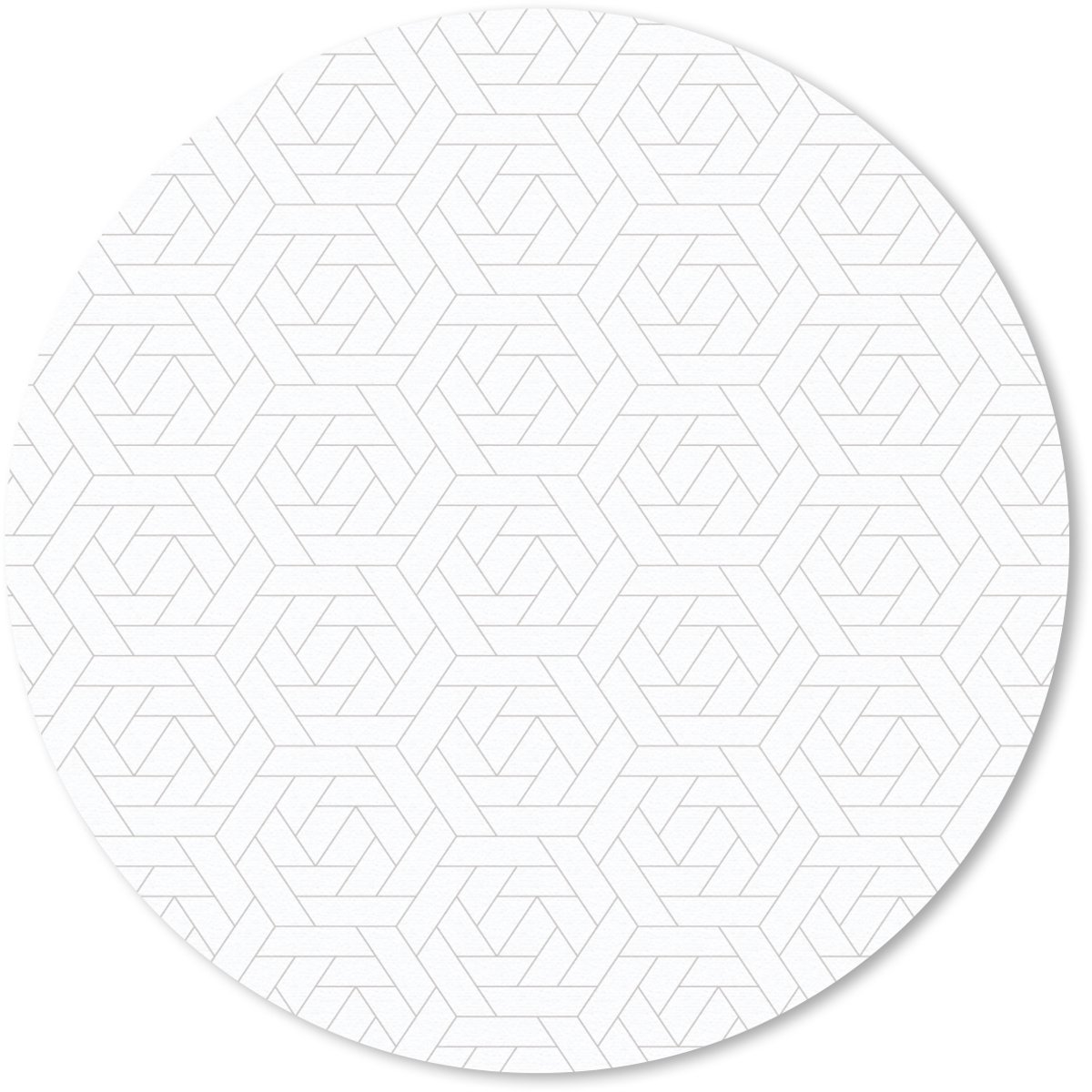 Muismat rond 20x20 cm - Mousepad Grafisch - Patroon - Modern - Tegels - Ronde muismatten