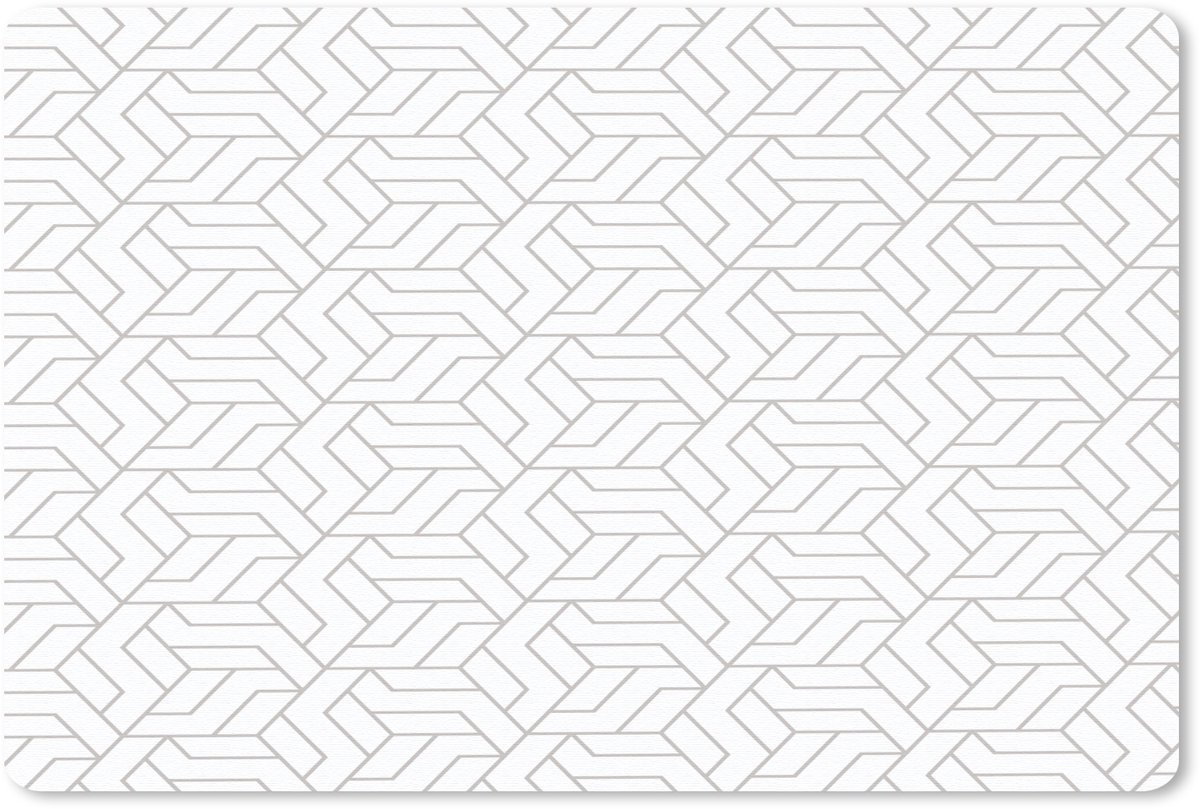 Muismat 27x18 cm - Mousepad Grafisch - Patroon - Modern - Hexagon - Muismatten
