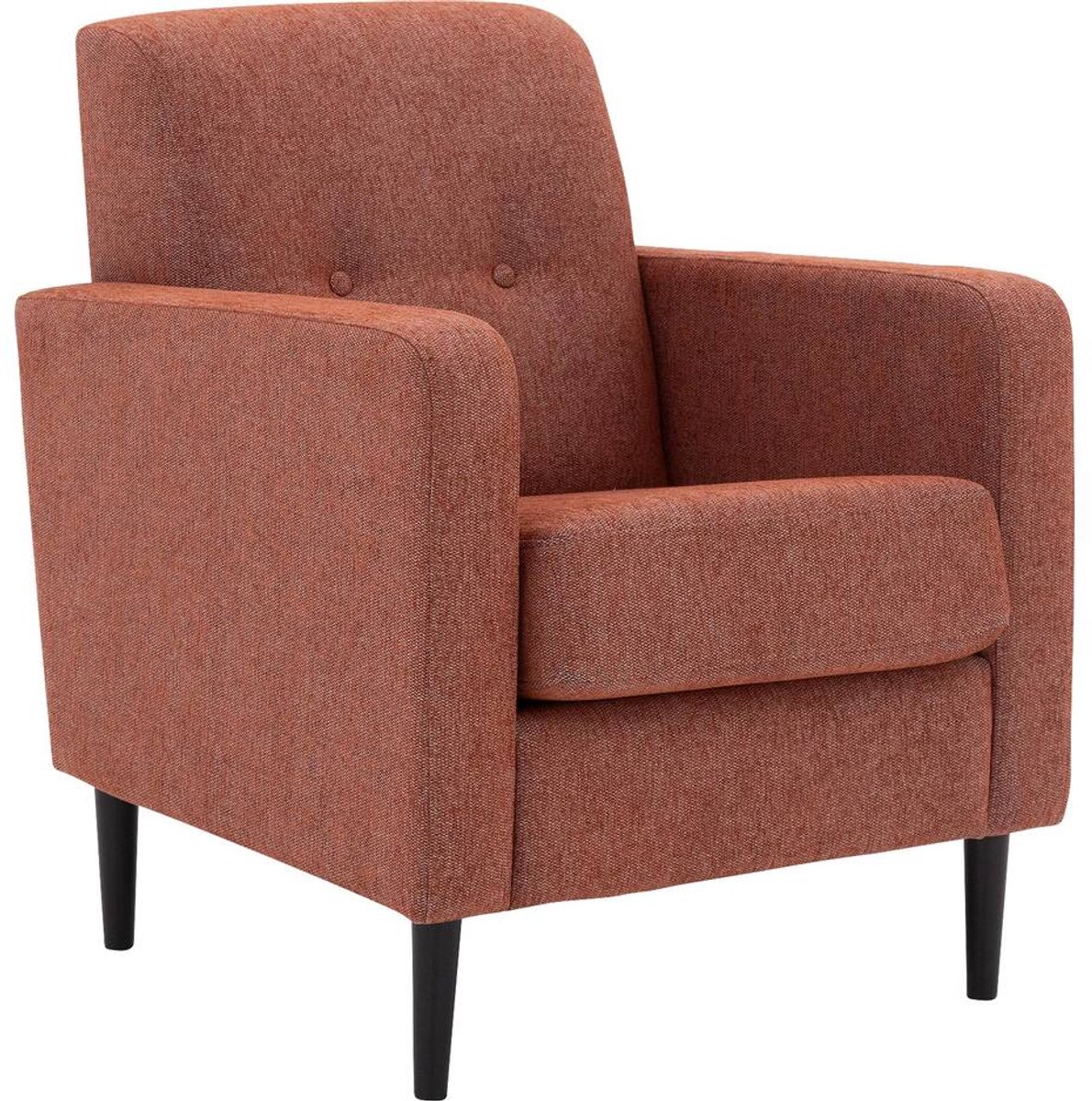 Goossens Fauteuil Hipp - Stof - Oranje