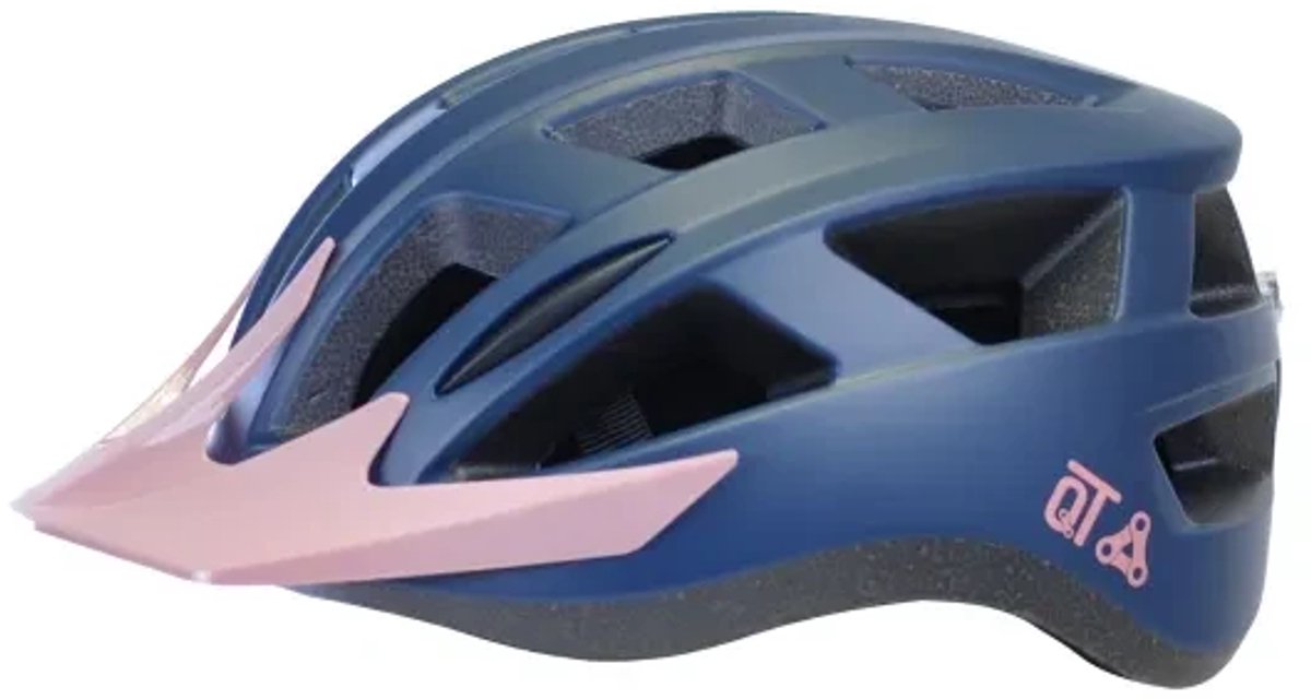 Cycletech ) Fietshelm - Matt dark blaue - 50/56 cm - afneembaar vizier