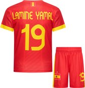 Lamine Yamal Voetbaltenue Spanje Thuis - Voetbalshirt en Broekje - Voetbaltenue kinderen en Volwassenen - Maat 152
