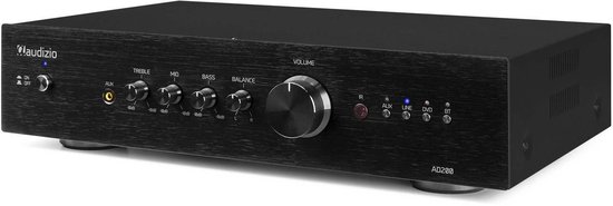 Stereo versterker - Audizio AD200B - hifi versterker met Bluetooth - Subwoofer aansluiting - Zwart — afbeelding 5