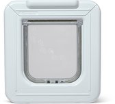 Cat Mate Elite I.D. Disc Kattenluik met Timerbediening 26,5 cm x 24,8 cm — wit - 305W