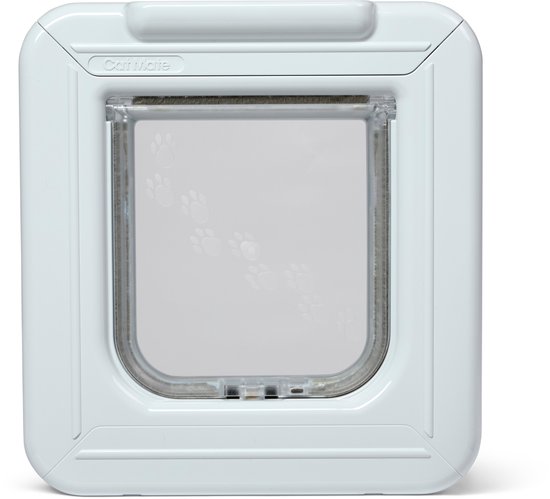 Cat Mate Elite I.D. Disc Kattenluik met Timerbediening 26,5 cm x 24,8 cm — wit - 305W