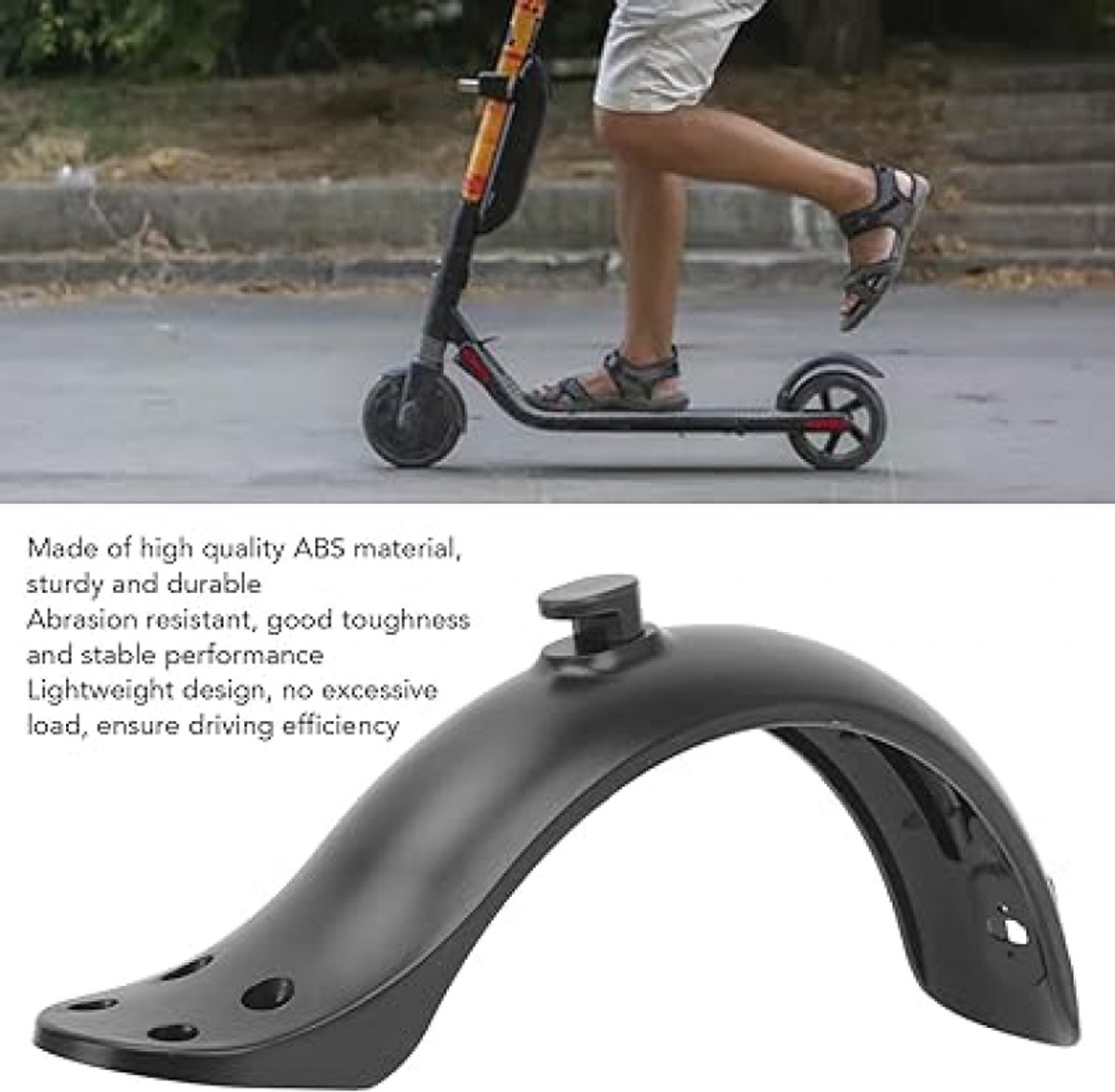 spatbord- spatborden- Achterspatbord - achterspatbord elektrische step- elektrische step -rear fender electric scooter - spatbord elektrische step - Compact achterspatbord - Vervanging elektrische scooter -Geschikt Voor xiaomi M365 - 31x5.5x9.5cm – foto 4