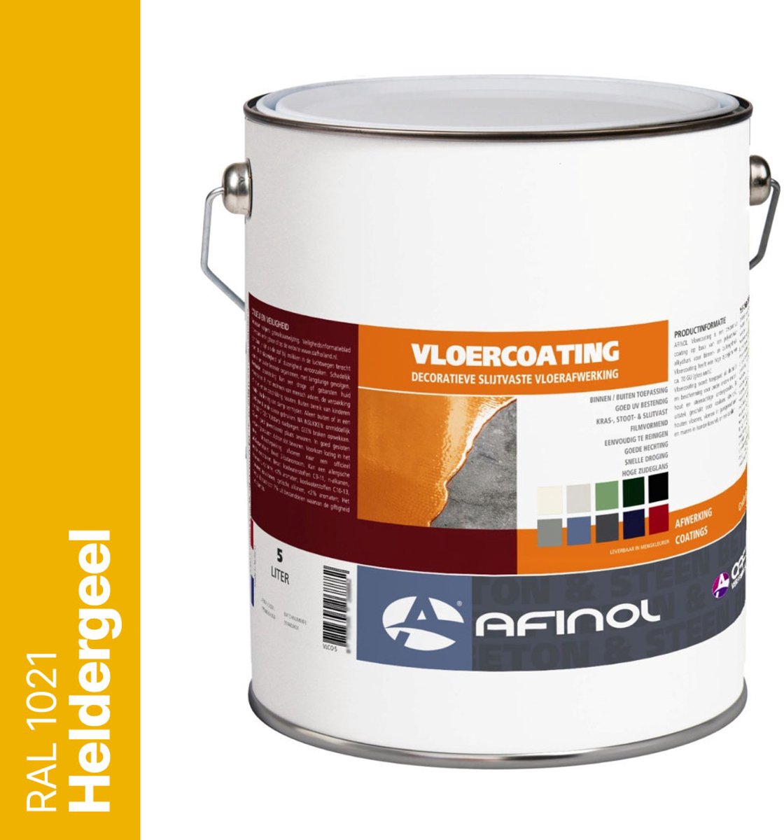 Afinol Vloercoating Heldergeel (RAL 1021) 5 liter