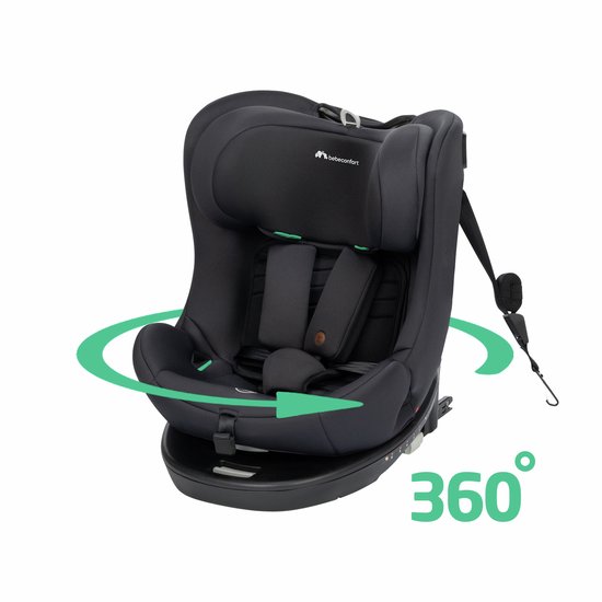 Bebeconfort Athena 360 i-Size - Autostoeltje - Mineral Black - Vanaf de geboorte tot ca. 12 jaar