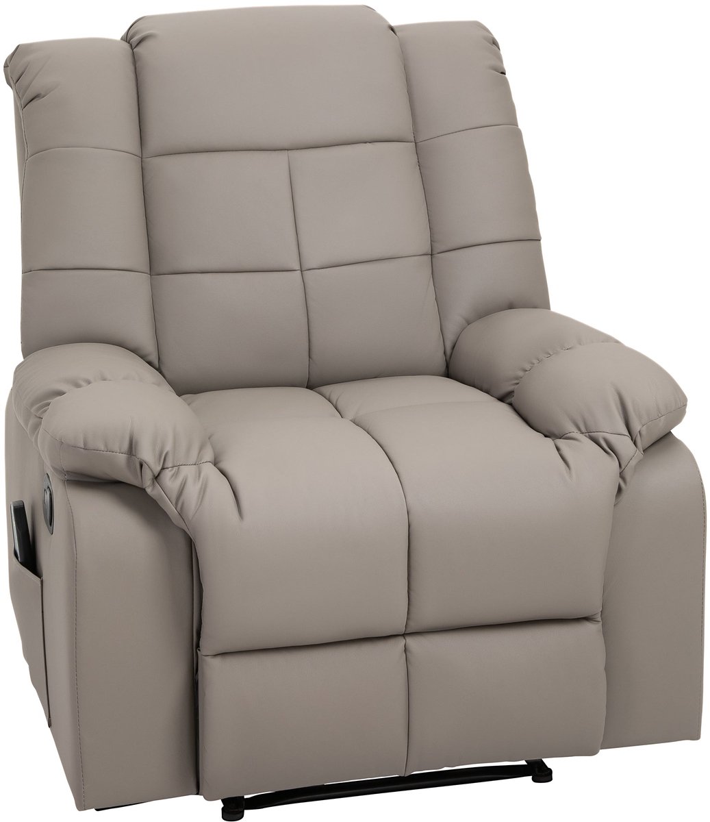 Merax Relaxfauteuil Elektrische Massagestoel Grijs Kunstleer