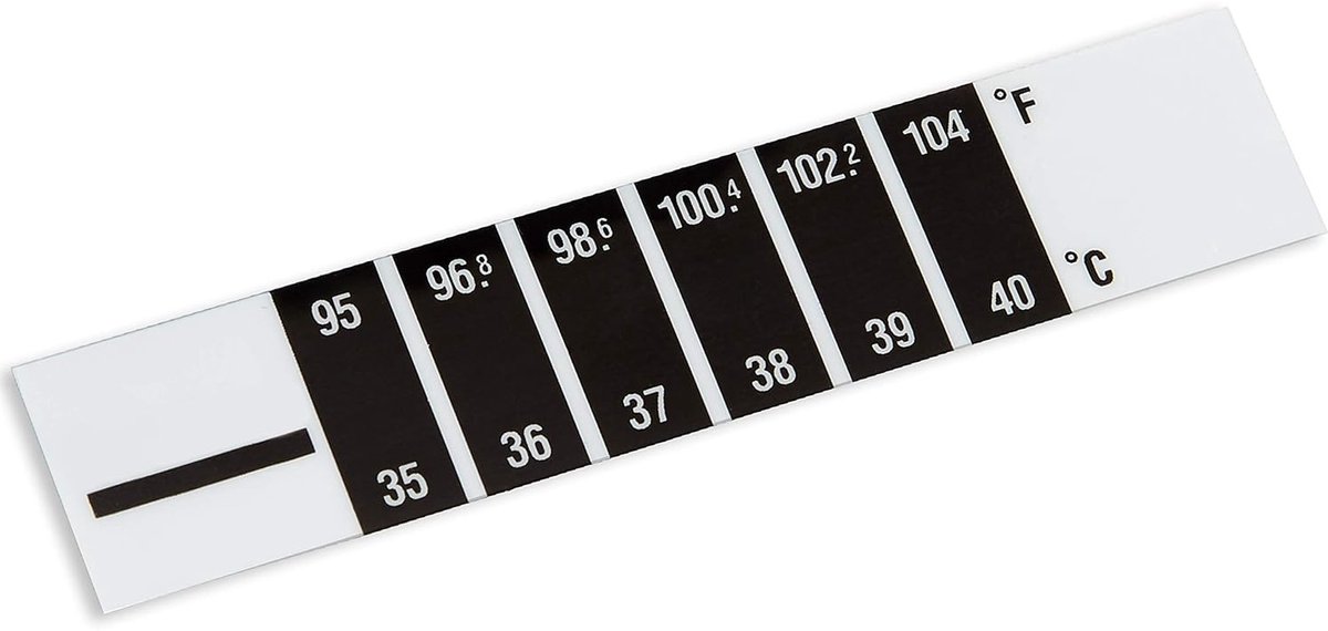Image of 10 stuks baby voorhoofd koortsthermometerstrips - LCD-scherm