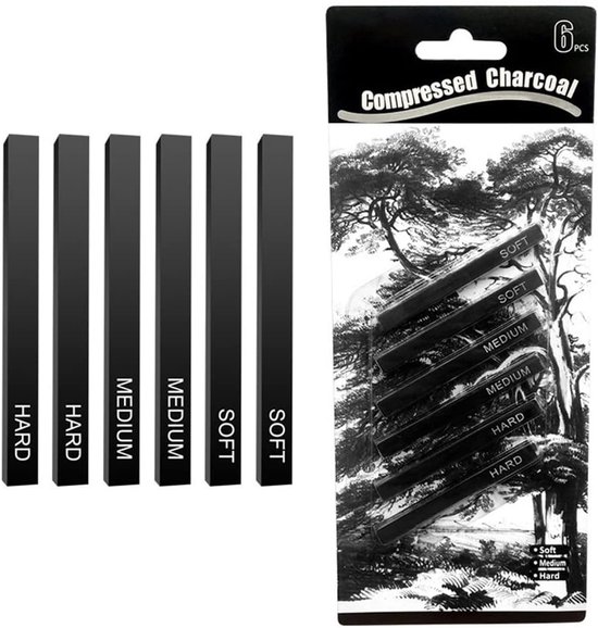 Worison Artist Black Charcoal Pencils Set - 3 Pieces Soft Medium And H - View #11