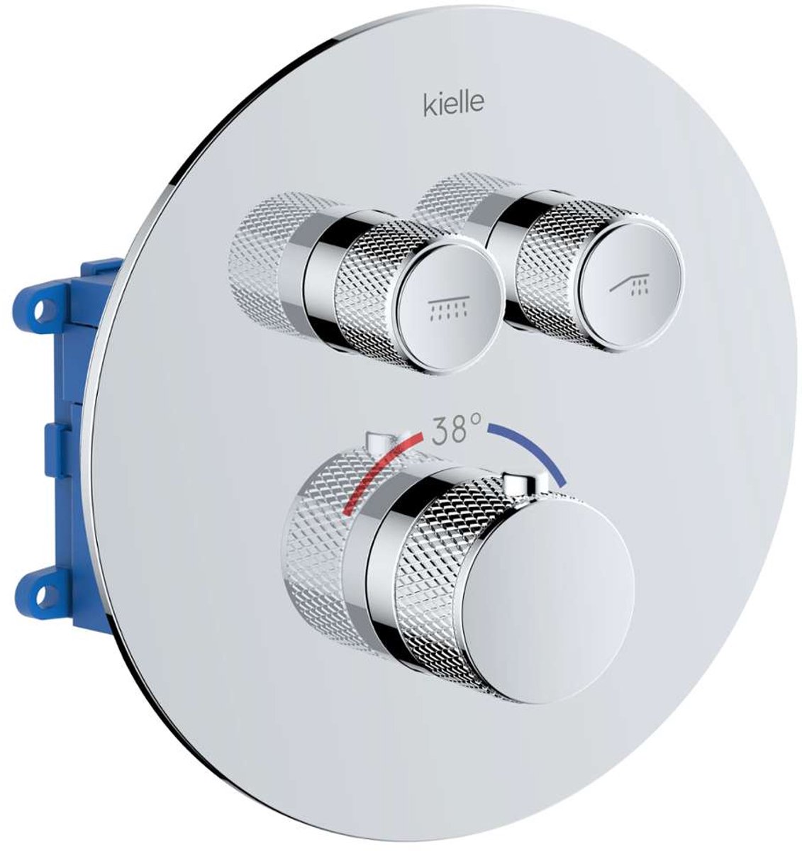 kielle Oudee - Thermostatische inbouwkraan, met inbouwdeel, voor 2 functies, chroom 10602200