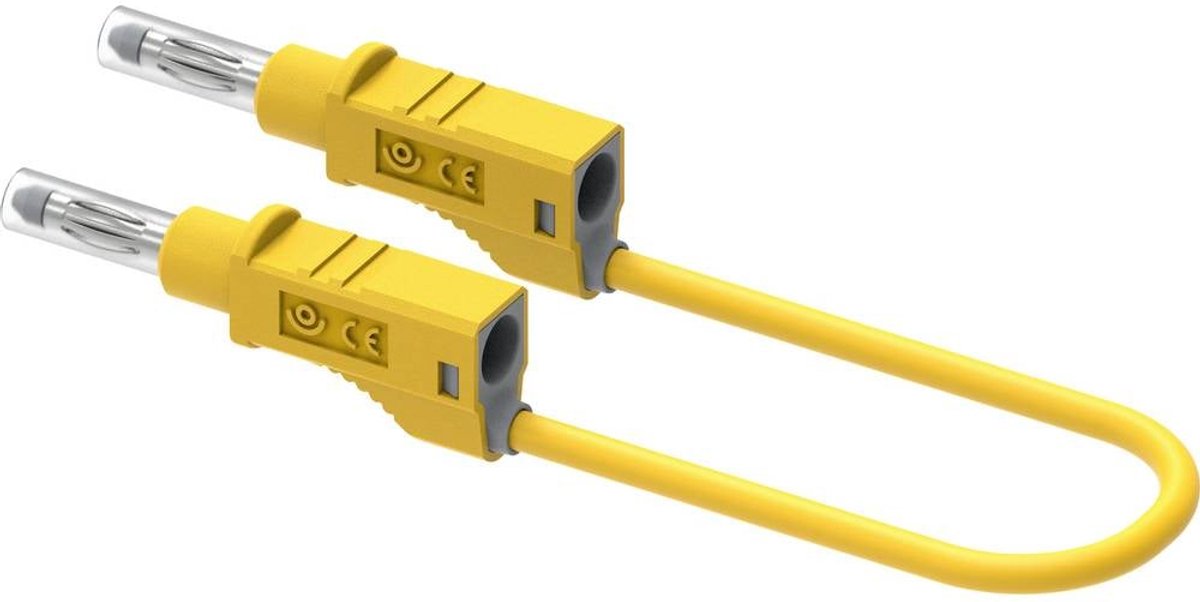 Electro PJP 2214/600V-CD1-100J Meetsnoer Steekaansluiting 4 mm 100 cm Geel 1 stuk(s)