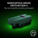 Razer optische muisschakelaar Gen-4, donkergroen met paarse accenten.