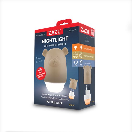 Zazu Benny de Beer Taupe Nachtlampje ZA-BENNY-01 van Merkloos — afbeelding 4