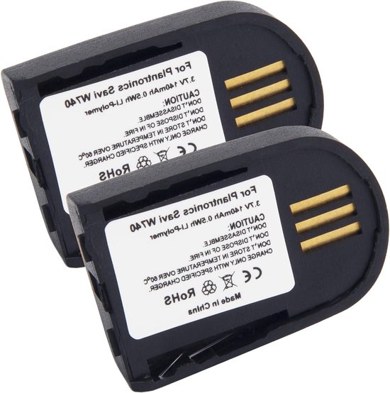 Akku ersetzt 84479-01, 86180-01 für Plantronics Kopfhörer - 140mAh