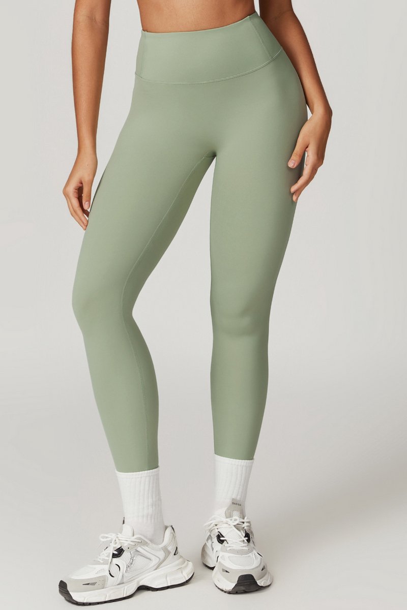 Sports Legging Dames – Sage – Stretchy & Comfortabel – Fitness, Yoga & Sport – M