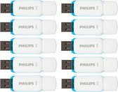Philips USB stick 2.0 16GB - Snow - Blauw - 10 stuks