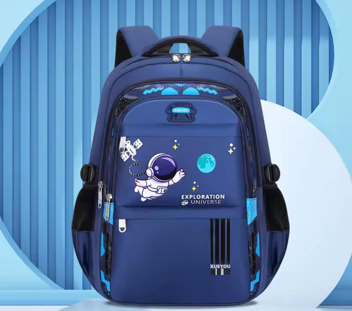 Kinderrugzak Astronaut - Schooltas jongen - Kinder Rugzak - Schooltas - Schooltas voor kinderen - Backpack - Rugzak - Rugtas - Boekentas - Waterdicht - Reizen - Astronaut - Kinderen - Blauw