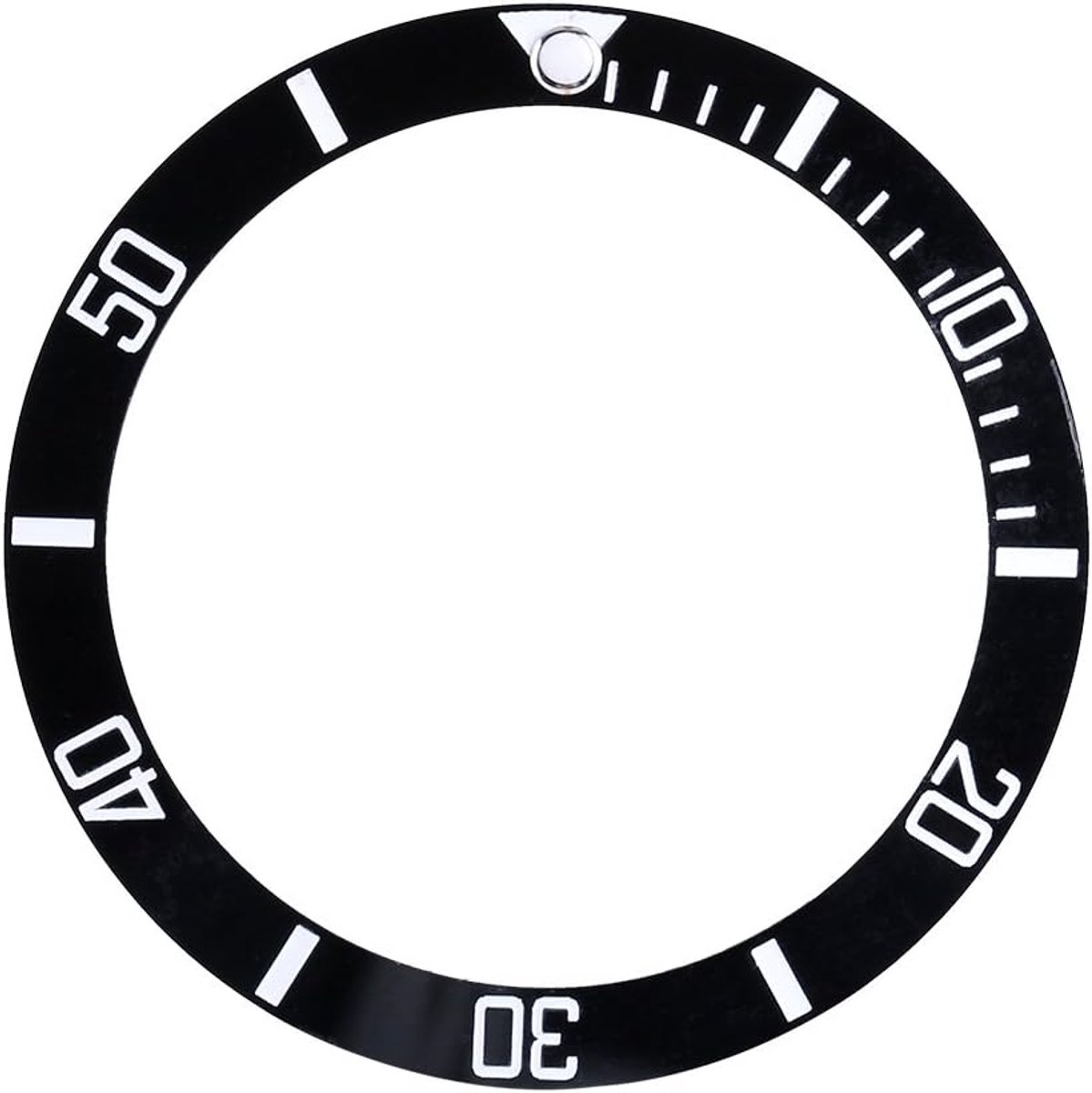Watch Bezel - Plastic Material Bezel Insert - Loop Watch Dial Replacement Part - Fashionable Watch Accessories voor mannen en vrouwen (Zwart)