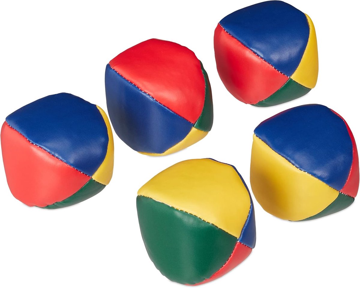 5 stuks - Jongleerbal - Leren speel-zakjes van 5 cm - Ronde zandzakjes voor werpspelletjes - Zandzakken voor kinderen en volwassenen - Ideaal buitenspeelgoed voor strand, tuin, schoolplein of sportactiviteiten - Duurzaam en handzaam formaat