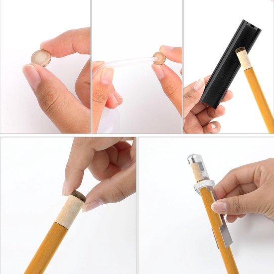 Biljartkeu reparatieset met 36 stuks accessoires inclusief tipklemmen — afbeelding 4