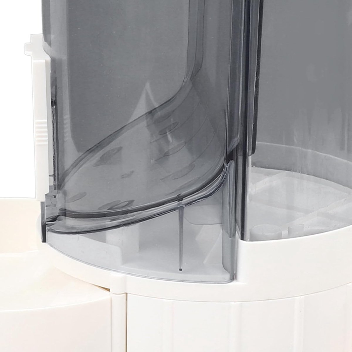 Afbeelding 2 van Automatische voerbak voor katten en honden - Grijs - Automatische voerbak en waterdispenser voor katten, dubbele laag, droog en nat, aparte, roterende opslag, waterdispenser voor kleine en middelgrote huisdieren