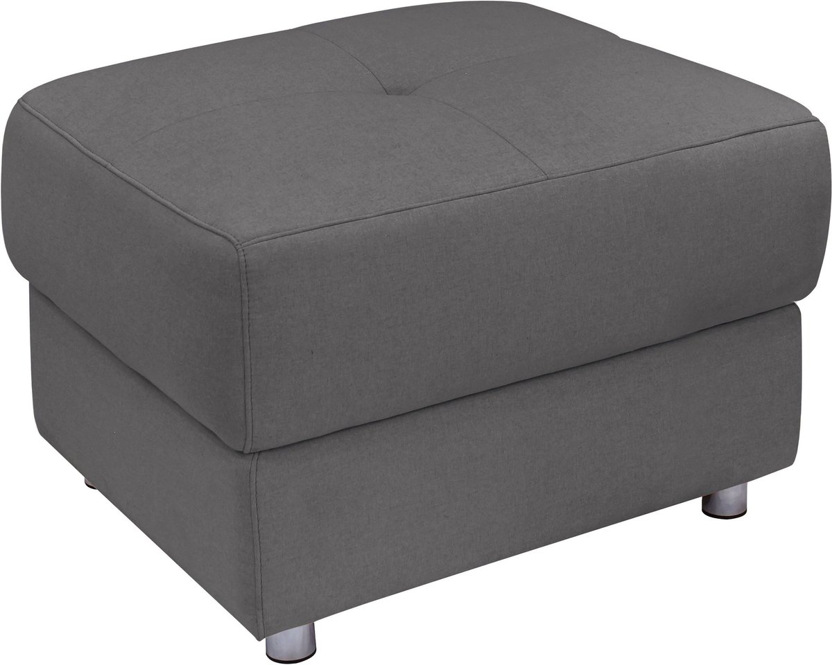 Notio Living Pareli-Poef - Antraciet Stof Grijs