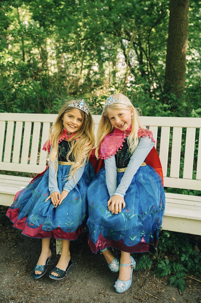 Frozen prinsessenjurk - verkleedkleren meisje - Anna jurk - inclusief prinsessen handschoenen — afbeelding 3
